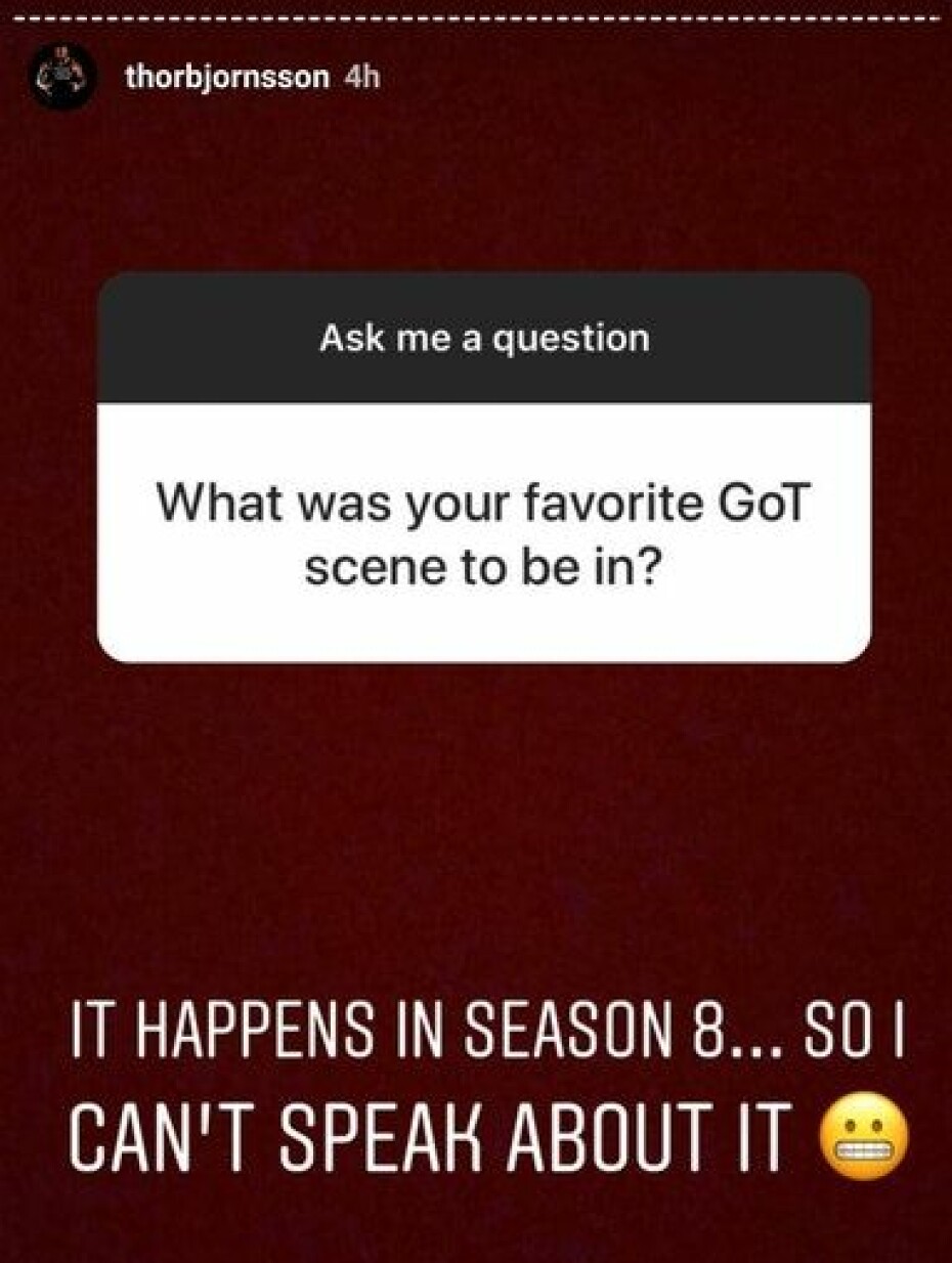 KRYPTISK: Det var en hemmelighetsfull Björnsson som avholdt en spørsmål-svar-runde på Instagram nylig.