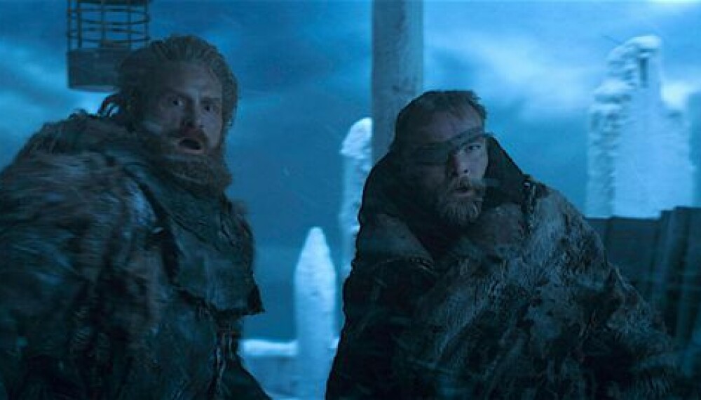 Tormund og Beric i siste episode av sesong sju av Game of Thrones.