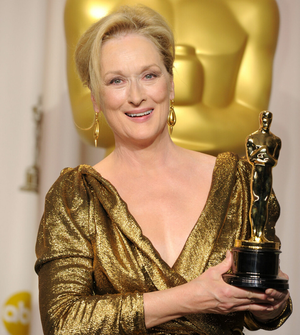 PRISBELØNT: Meryl Streep er en av de mest populære skuespillerne i Hollywood, og vant Oscar for sin rolle som Margaret Thatcher i Jernkvinnen fra 2011.