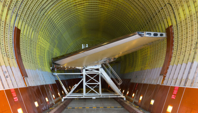 <b>GIGANTISK:</b> De innvendige dimensjonene til Beluga ST minner om en katedral. Beluga XL blir 30 prosent større med plass til to flyvinger istedefor en.