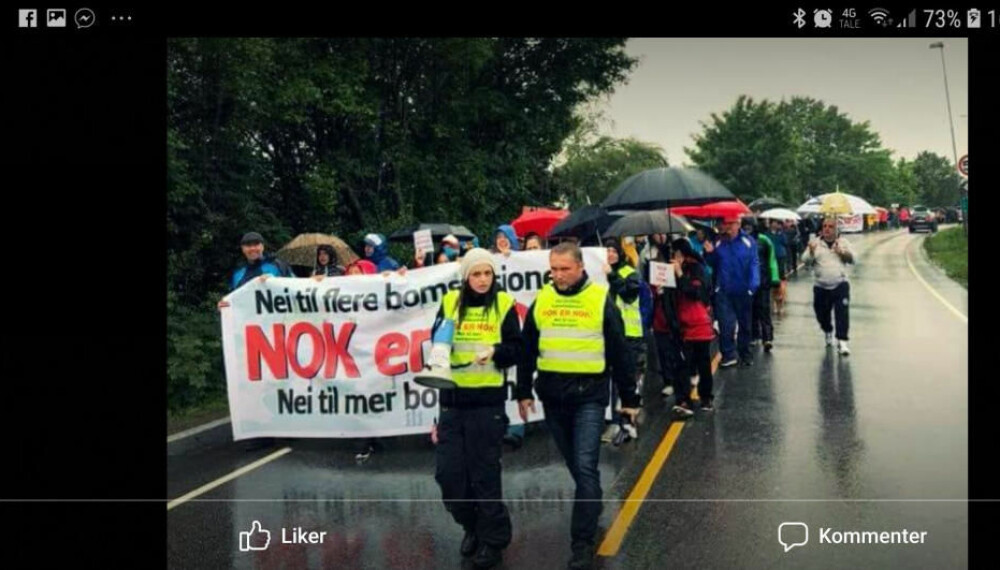 Det var ikke vanskelig å få oppslutning om protesttog i Sandnes, regn eller ikke regn!