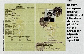 Passet Hassel fikk utstedet i Stockholm, på vei til England for å bli agent i SIS. Passet Hassel fikk utstedet i Stockholm, på vei til England for å bli agent i SIS.
