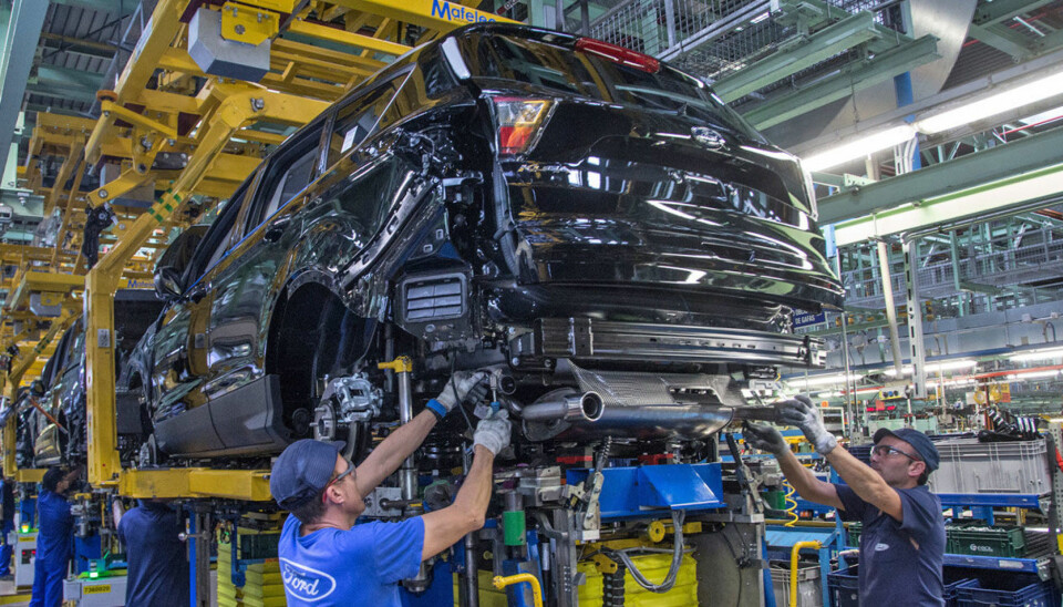 Det blir en relativt rolig høst ved Fords fabrikk i Valencia, Spania. Nå stopper den snart for andre gang i høst. Foto: Ford.