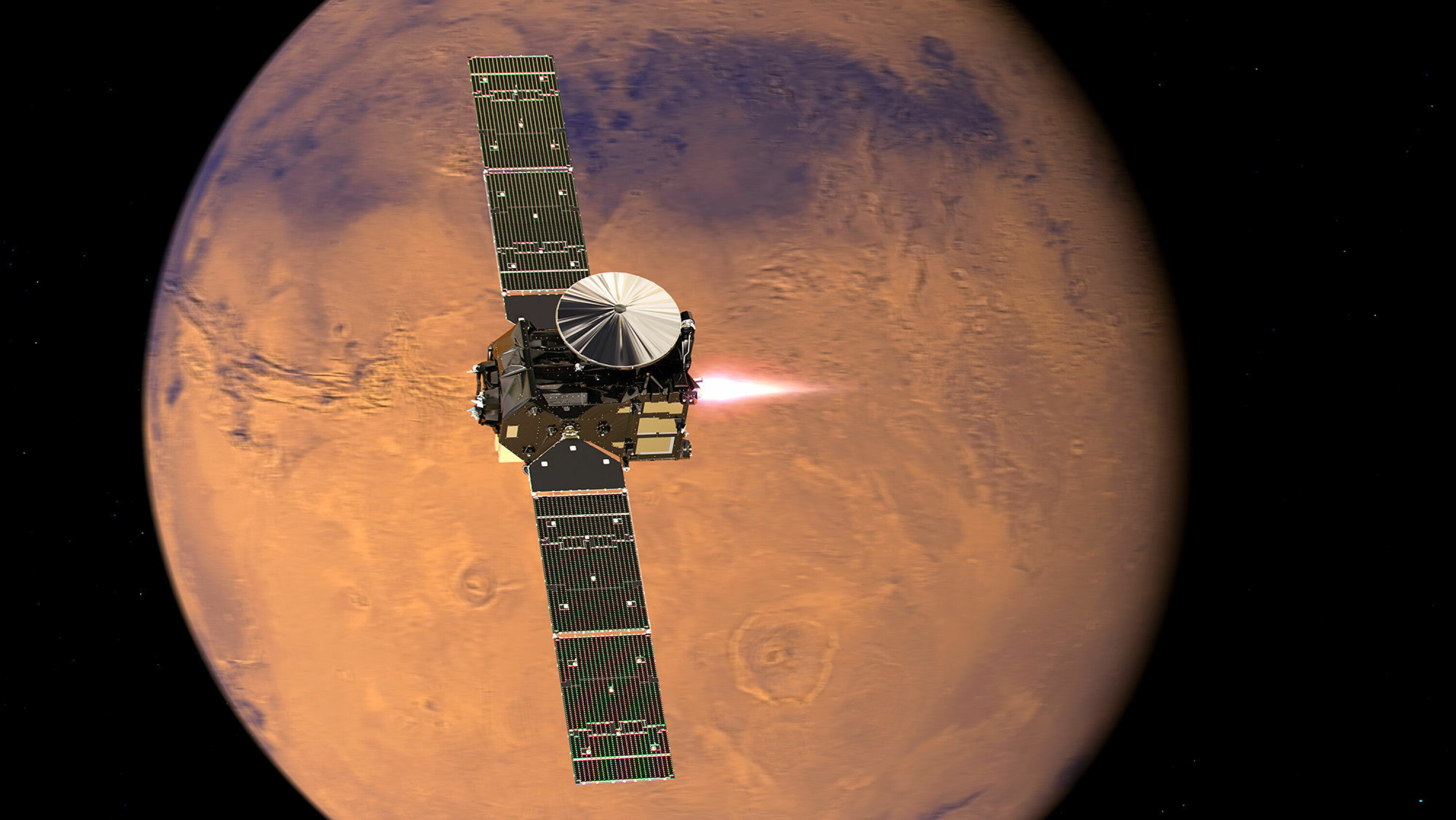 Foreløpig er det kun romsonder som har besøkt Mars, men det kan endre seg det neste tiåret. Foto: ESA
