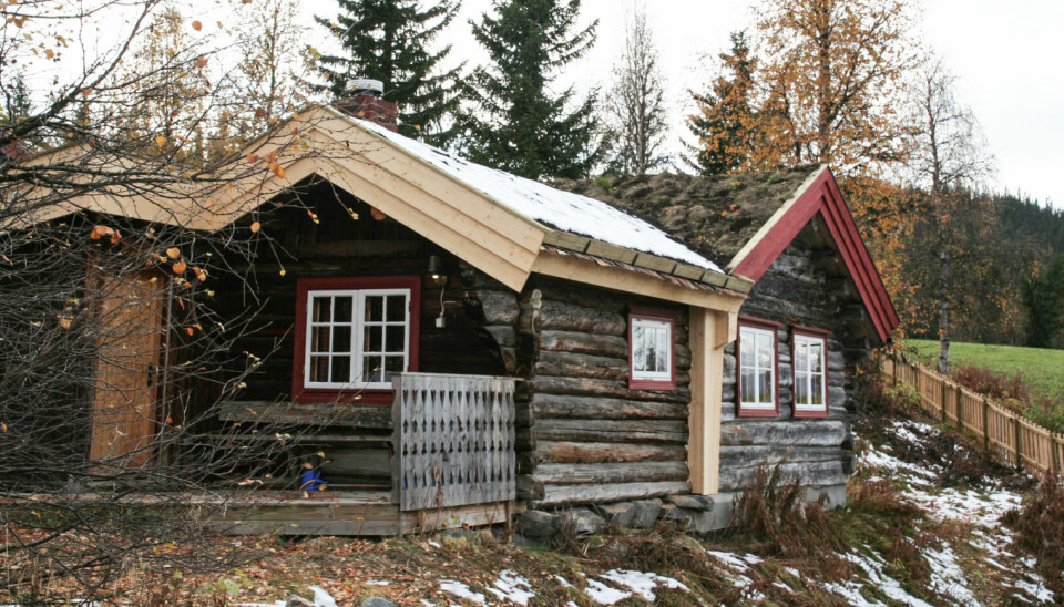 NYTT TAK: På denne hytta var taket dårlig
og det var stadige problemer med isdannelser.
Hele taket ble byttet og etterisolert med helsveiset membran og ny torv på toppen.