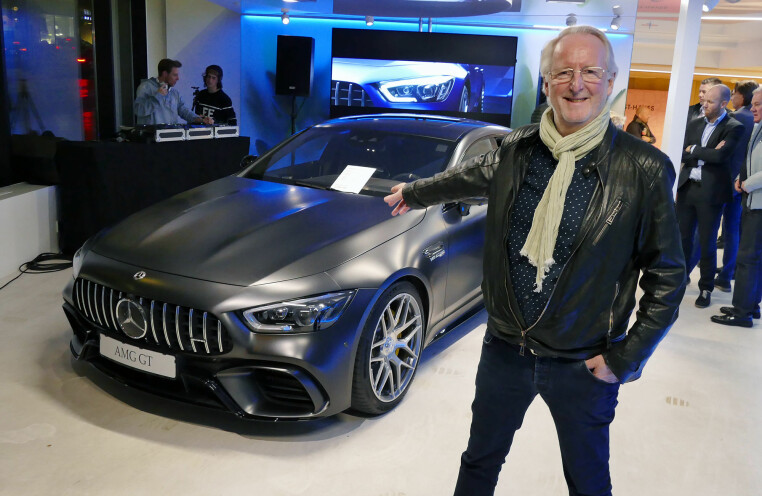Mesterkokk og bilentusiast Eyvind Hellstrøm var på plass da Mercedes-AMG GT 4-door ble lansert i Oslo forrige uke. Bilder: Mats Brustad/Broom