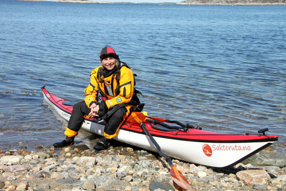 <b>«SAKTERUTA»:</b> Randi padlet Nord-Norge-kysten i tre omganger. Hun sier det var det største eventyret hun har vært på (Foto: Privat)