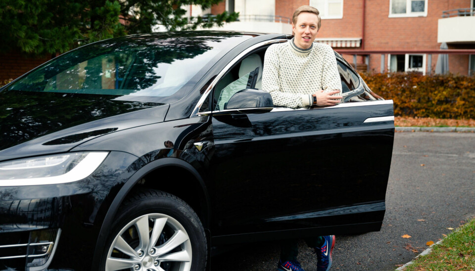 Tesla-bilholdet til Morten går i pluss. Det hadde han nesten ikke våget å håpe på da han kjøpte bilen. Foto: Audun Braastad