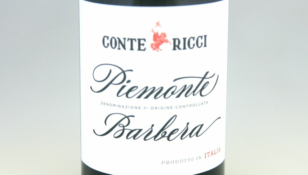 GODT KJØP: Conte Ricci Barbera Piemonte 2016. GODT KJØP: Conte Ricci Barbera Piemonte 2016.
