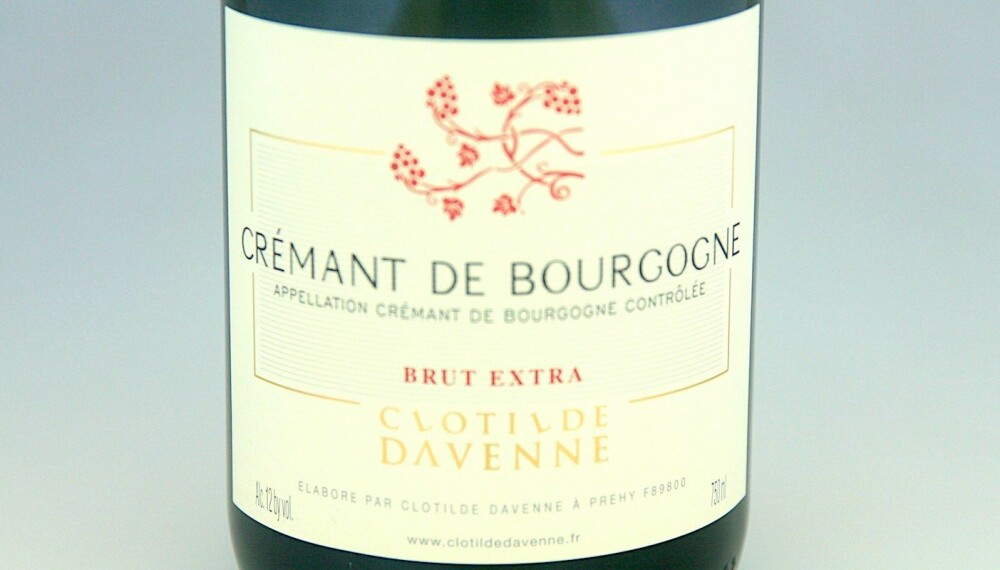 TIL LUTEFISK: Clotilde Davenne Crémant de Bourgogne Extra Brut. TIL LUTEFISK: Clotilde Davenne Crémant de Bourgogne Extra Brut.