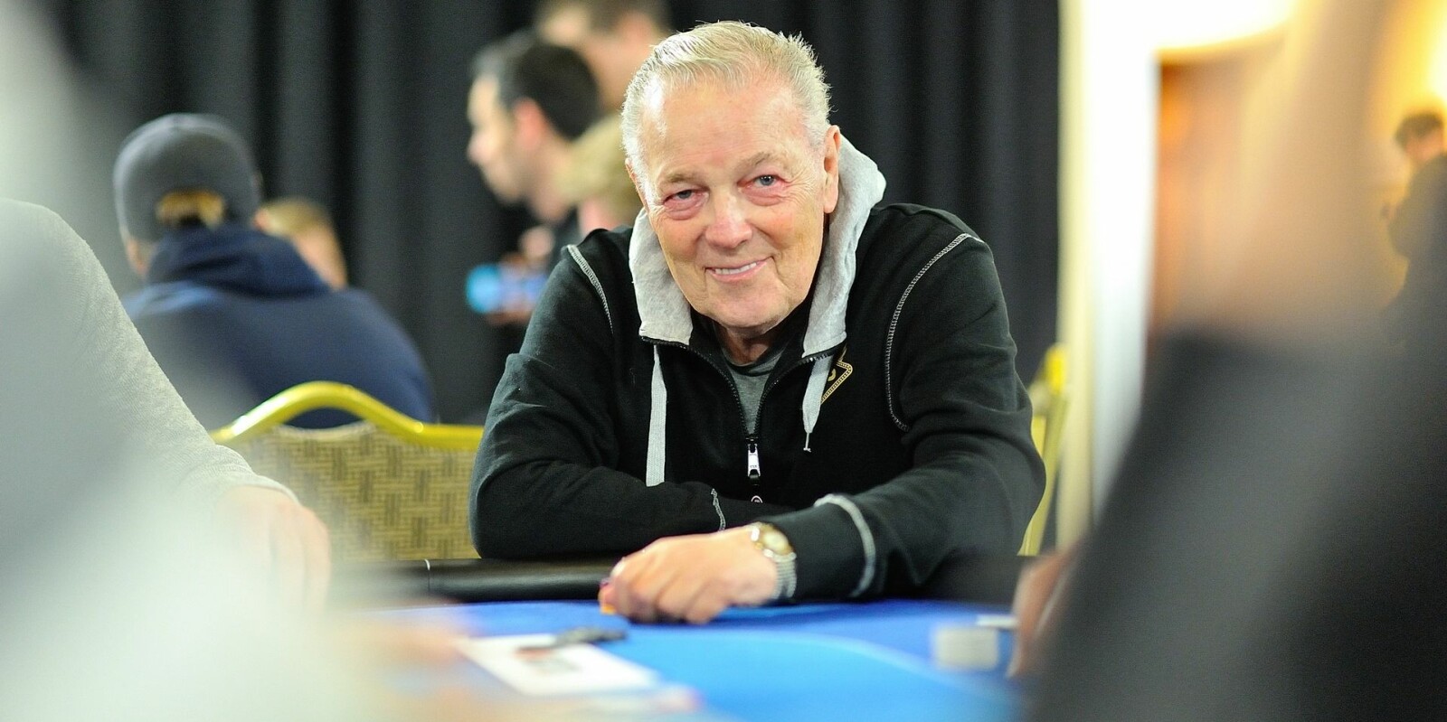 <b>GÅTT BORT:</b> Pokerlegenden og generelt legende Thor Hansen er gikk bort tidlig i desember 2018. Her et bilde fra norgesmesterskapet i poker i Dublin i mars 2018.