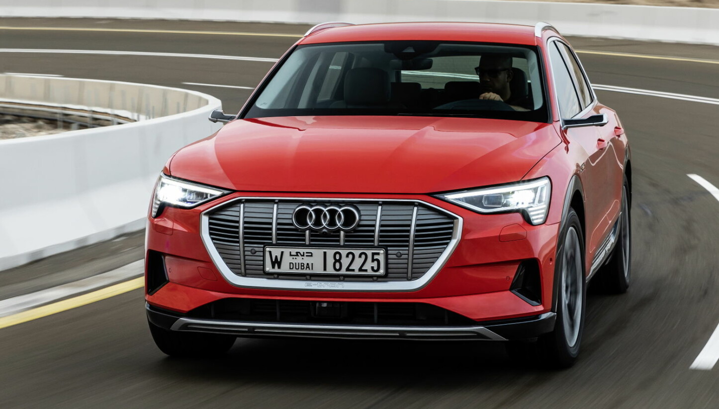 RASKERE: Audi jobber med en kraftigere versjon av Audi e-tron 55.