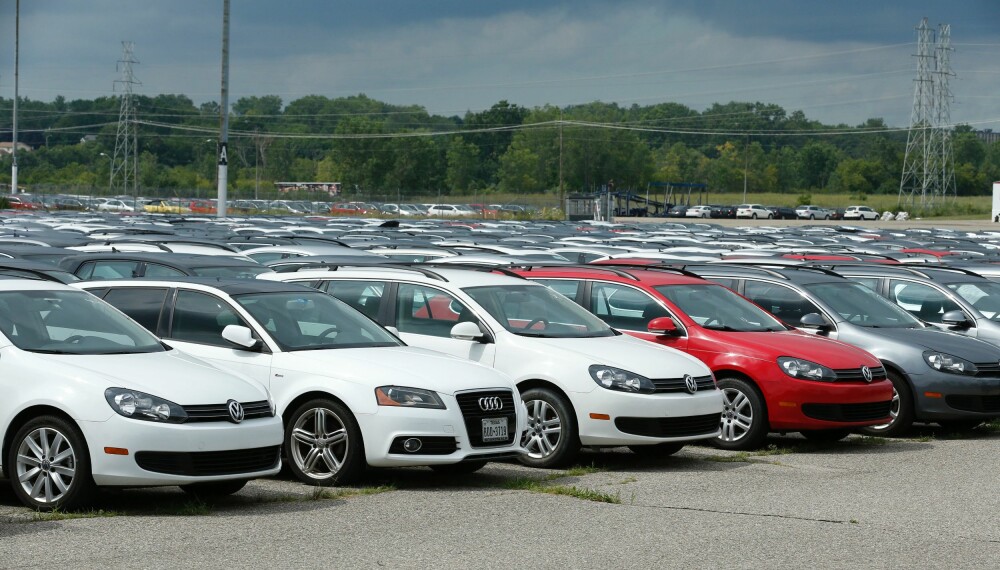 Tre år har gått siden Dieselgate-skandalen sprakk. Men saken er langt fra avsluttet ennå. Bildet viser biler Volkswagen har blitt tvunget til å kjøpe tilbake etter dette. Foto: Scanpix