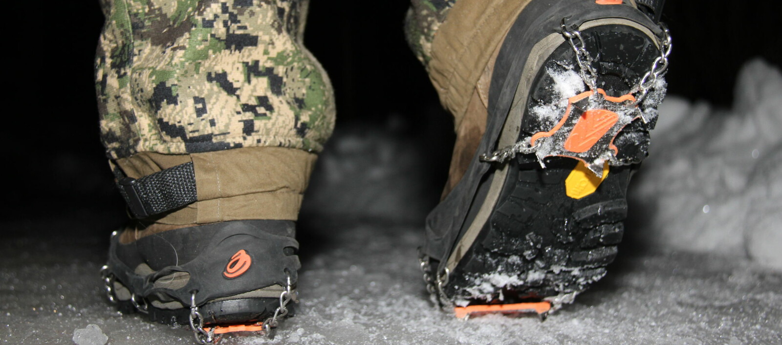 <b>ISBRODDER:</b> Vi har testet isbrodder som har godt grep både framme og under hælen.
