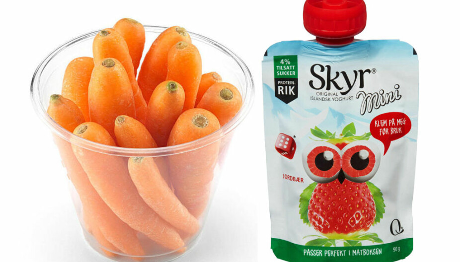 Knaskerøtter og Skyr mini. Knaskerøtter og Skyr mini.