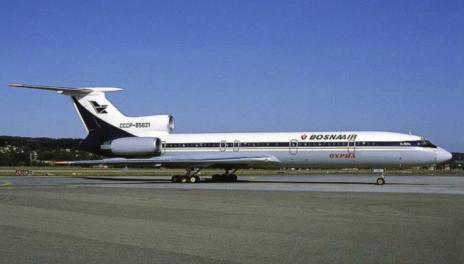 <b>ULYKKESFLYET: </b>Flyet, et Tupolov 154M, avbildet på en flyplass i Russland i 1992, fire år før ulykken. Foto: Wikipedia