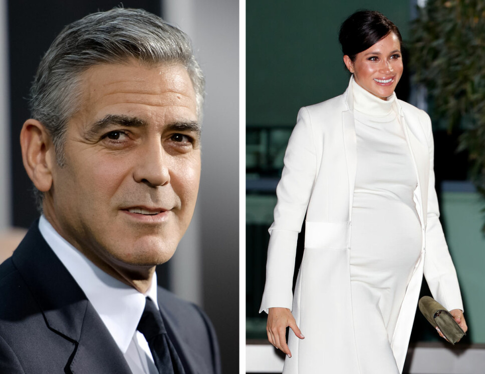 RASER: George Clooney er ikke nådig i sin kritikk av britiske medier og deres behandling av hertuginne Meghan. Hertuginnen og prins Harry venter sitt første barn denne våren.