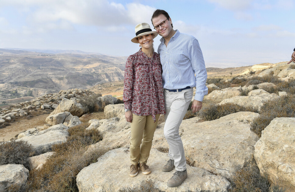 I AMMAN: Kronprinsesse Victoria og Daniel i Amman i Jordan.
