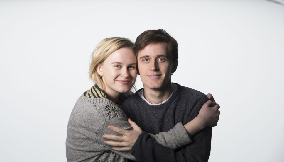 NÆRE VENNER: Axel Bøyum og Emma Bones spiller mot hverandre i NRK-suksessen «Heimebane» og har utviklet et nært vennskap.