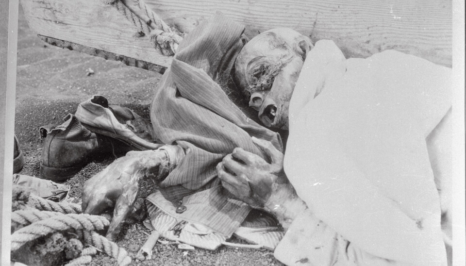 TØRSTET I HJEL: Trygve Nuggerud slik han ble funnet på den vannløse øye Marchena flere måneder etter forsvinningen.