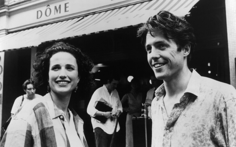 Andie Mc Dowell og Hugh Grant i «Fire bryllup og en gravferd».