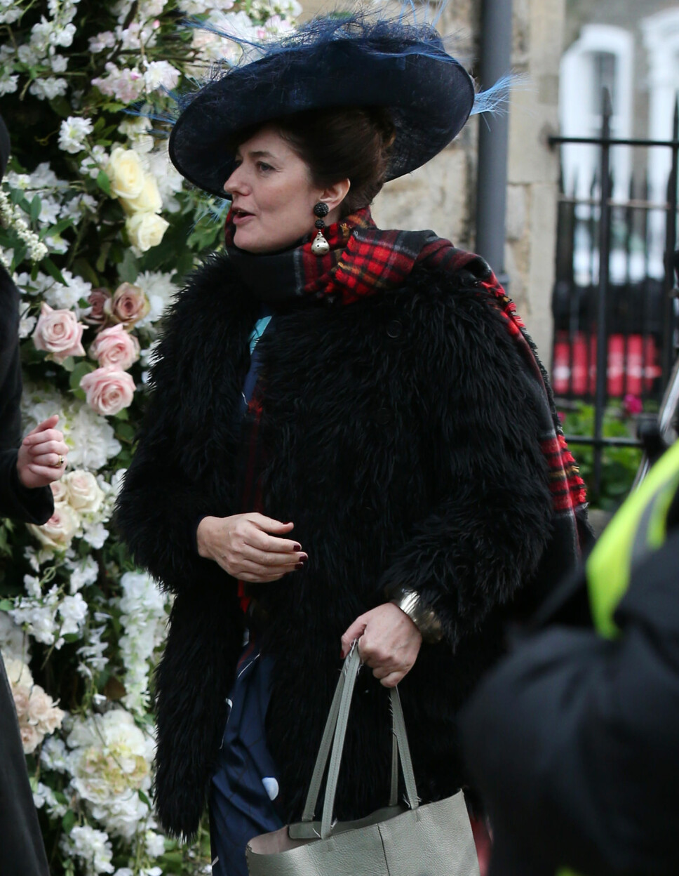 Anna Chancellor under innspillingen av oppfølgeren til «Fire bryllup og en gravferd».