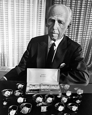 URMANNEN: Den mediesky bergenseren Joakim Lehmkuhl (1895-1984) solgte en halv milliard Timex-ur. Dette er et av få bilder som finnes av han. Foto: Getty Images