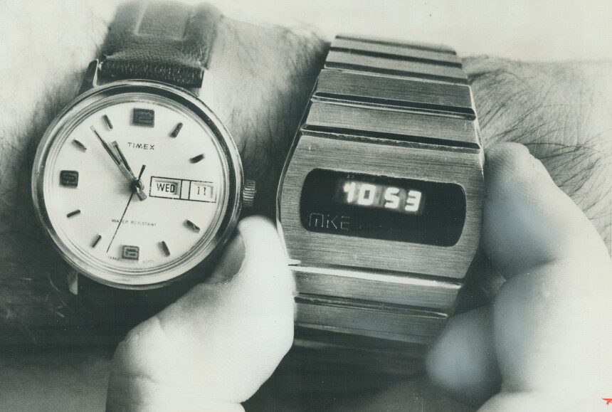 <b>DIGITAL: </b>På begynnelsen av 70-tallet kom Timex med sitt første digitale armbåndsur.