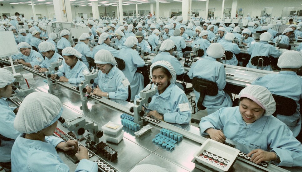 <b>GIGANTISK SUKSESS: </b>Det er ingen hemmelighet at Timex-uret er et amerikansk ikon på linje med Coca-Cola, Zippo-lighteren og Ford Mustang. Mindre kjent er det at bak den forbløffende suksessen sto en fåmælt, lite skoleflink bergenser. Da Timex var på det største, hadde de nær 30.000 ansatte og fabrikker overalt. Her fra Filippinene.