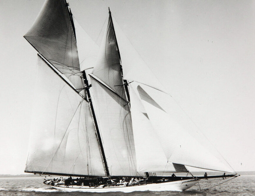 «GERMANIA»: Det tyske luksusskipet, eid av industrimagnaten Gustav Krupp, havnet som krigsbytte i England. Christoffer Hannevig kjøpte skuta og døpte den 'Exen' – som henspilte på hans kallenavn Excellensen.