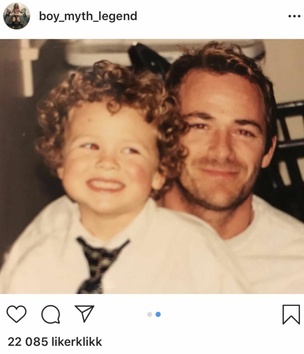 FAR OG SØNN: Jack Perry la ut dette bildet på Instagram etter farens død.
