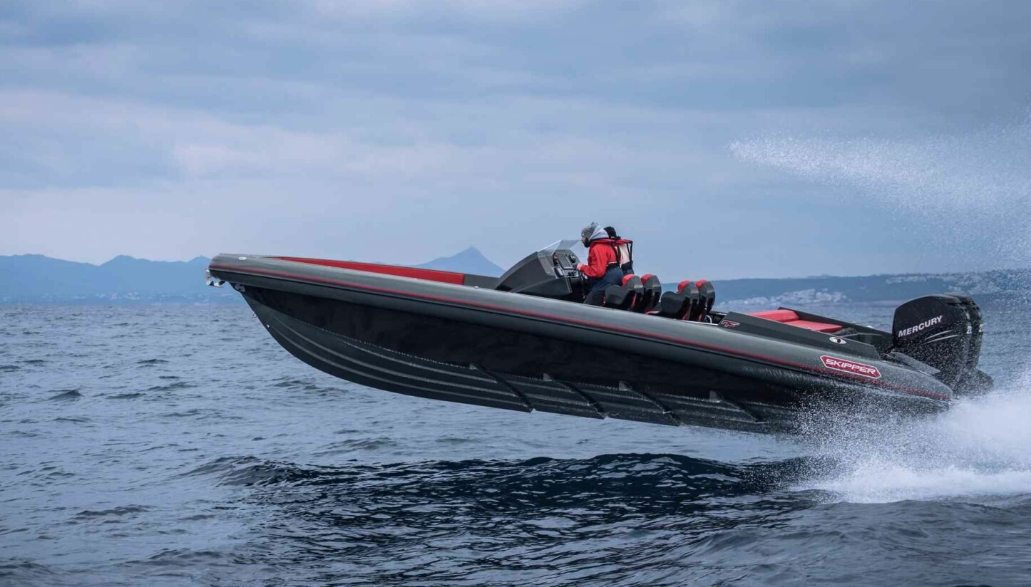 <b>75 KNOP:</b> Modellen NC 100S er den raskeste RIB-modellen fra greske Skipper-BSK. Nå har båtene fått norsk forhandler.
