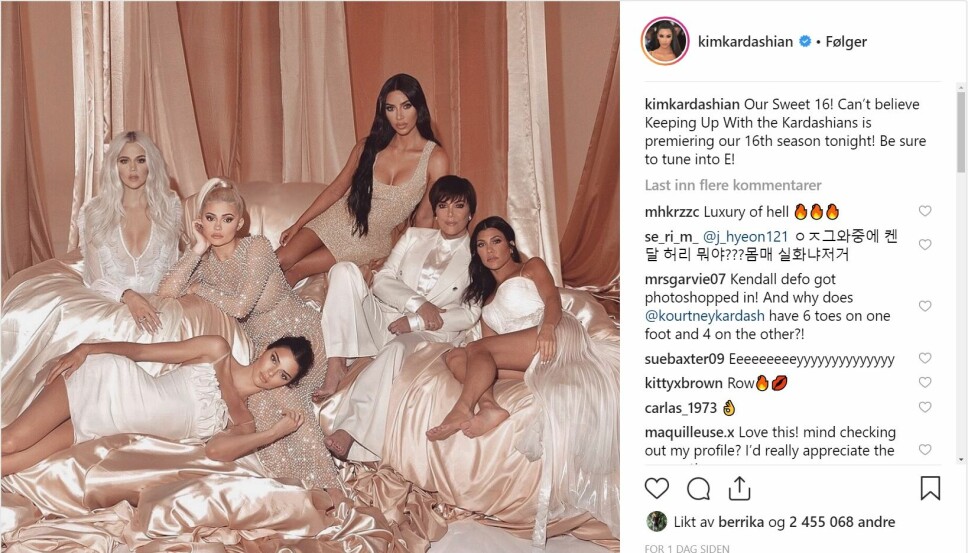 MENER DET HAR BLITT GJORT TABBER: Følgerne til Kardashian-jentene var raskt ute med å peke ut ting som ikke stemte med de nye promobildene av den berømte familien.
