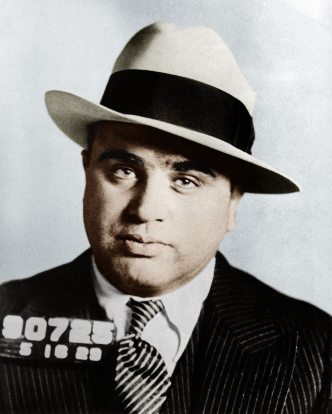 <b>SJANSESPILL:</b> Selveste Al Capone ble fralurt 5000 dollar av Lustig. De sonet samtidig på Alcatraz frem til Capones løslatelse i 1939. De døde med to måneders mellomrom i 1947.