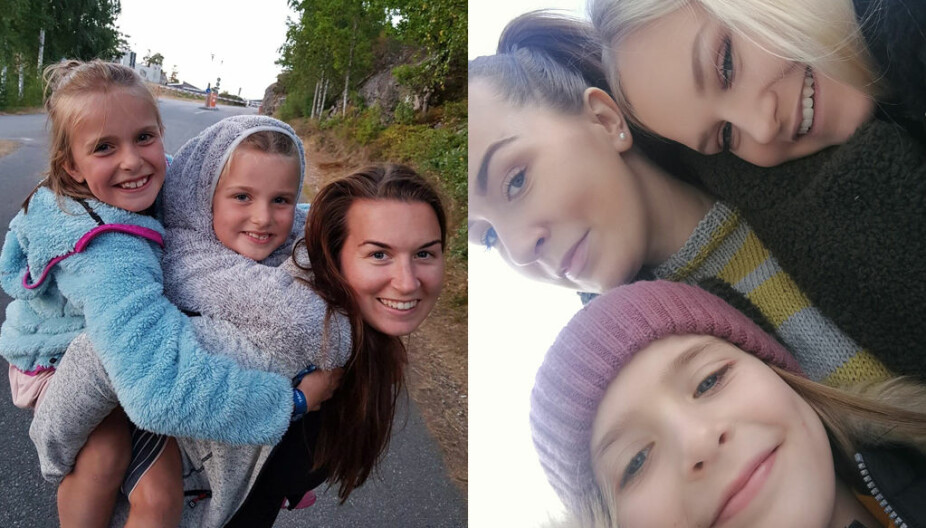 NÅ:Malin og jentene hennes Lotte, Jenny og Molly bor på Bjørkelangen i Akershus. Hammersgård arbeider som hjelpepleier, og trives godt med mammalivet.