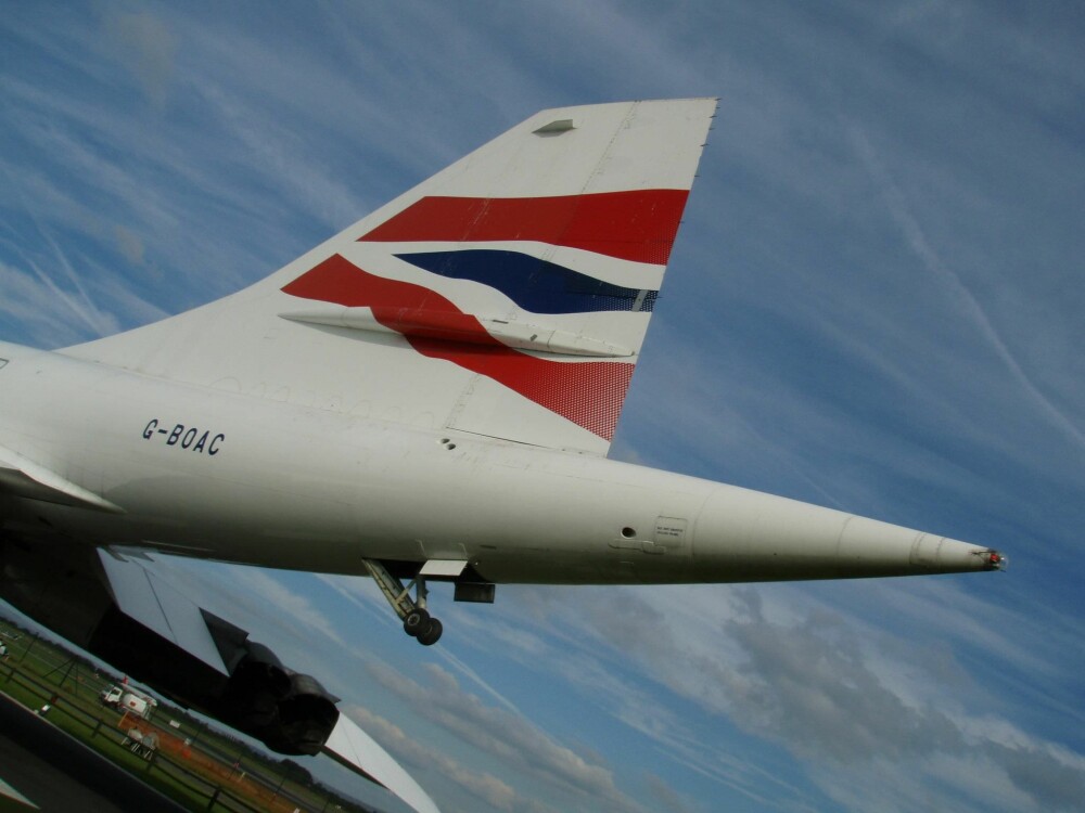 <b>STØTTEHJUL:</b> Overlydsflyet Concorde var såpass utsatt for tail strike med sitt lange haleparti at det ble utstyrt med eget understell for å beskytte halen.