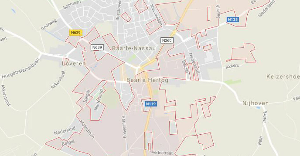 <b>BAARLE: </b>Grensa går på kryss og tvers overalt i Baarle. Byen ligger i Nederland, men deler av den er belgisk.