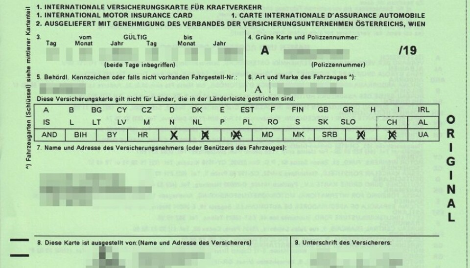 Ikke reis på bilferie i Europa uten dette kortet