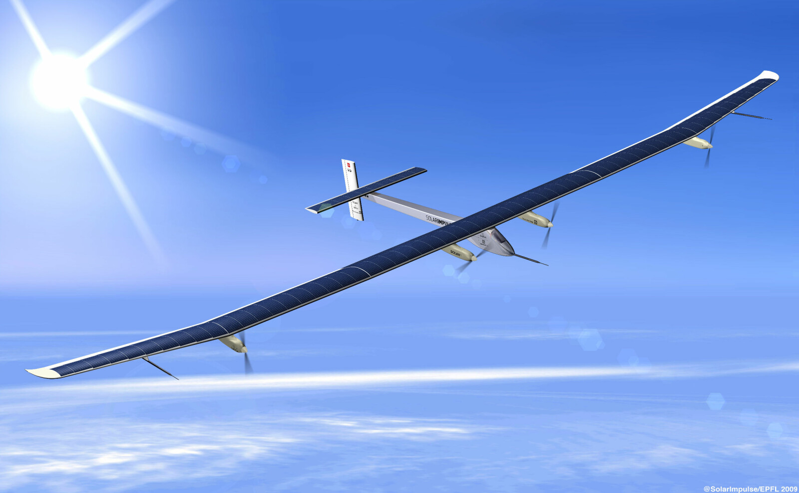 <b>SOLDREVET:</b> Solar Impulse er på vei jorda rundt.