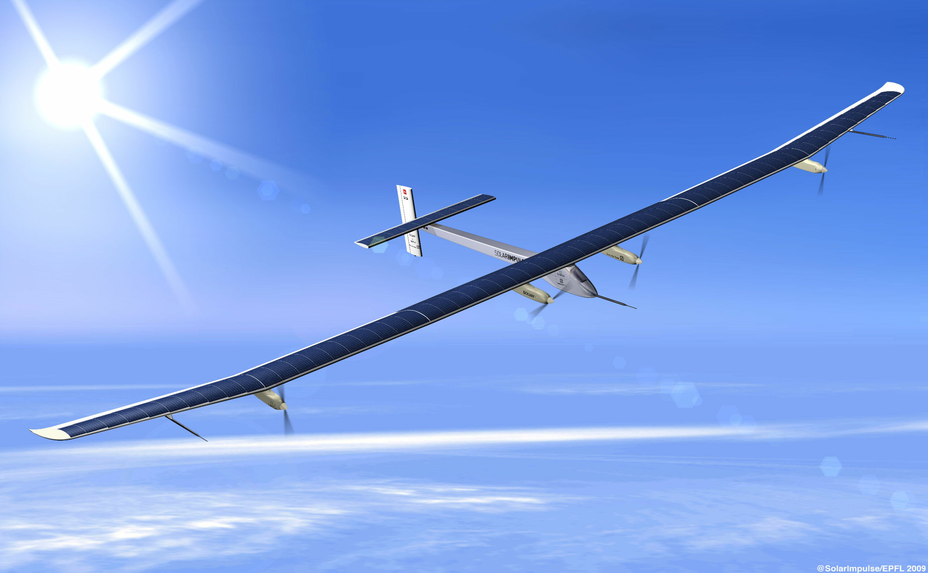 SOLDREVET: Solar Impulse er på vei jorda rundt.