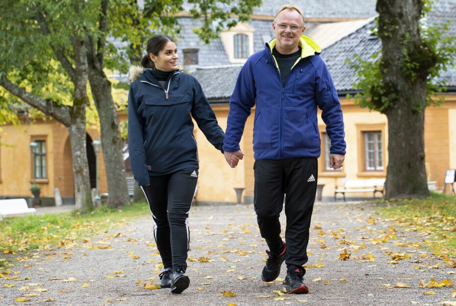 Per Sandberg er med i neste års «Farmen kjendis». Her er han med kjæresten Bahare Letnes.