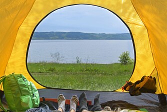 MYGGNETT: Bruk myggspiral eller CO2-myggjager i teltet for å få et myggfritt miljø, men husk å lufte godt med myggnettet lukket før du legger deg.