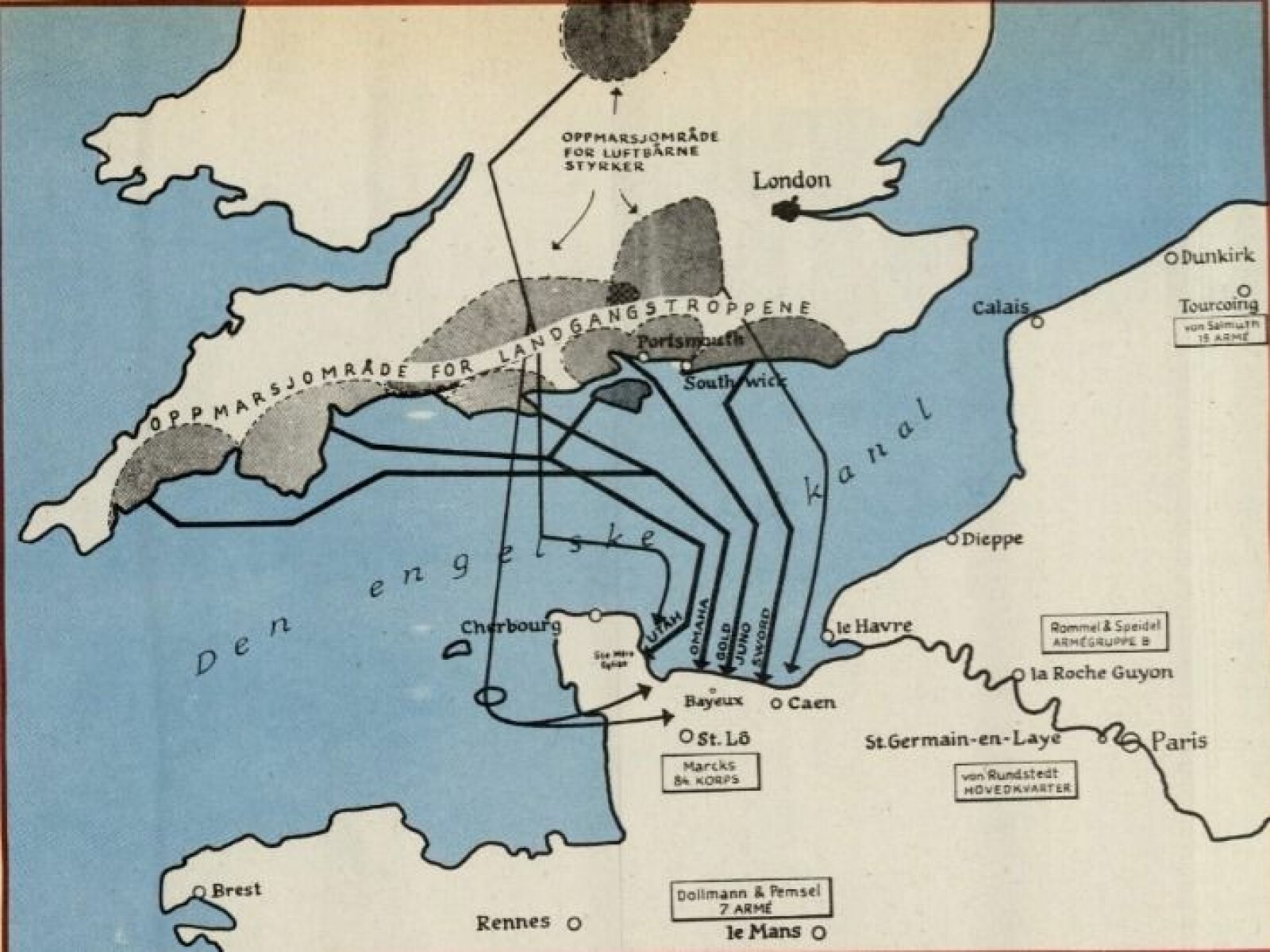 <b>LANDGANG:</b> Hitler ventet invasjon ved Calais, der kanalen var smalest. I stedet valgte de allierte Normandies kyst. 