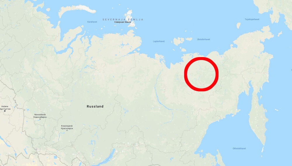 <b>ØST-SIBIR:</b> Kjempeulven skal ha blitt funnet i fjor i dette området i Øst-Sibir.