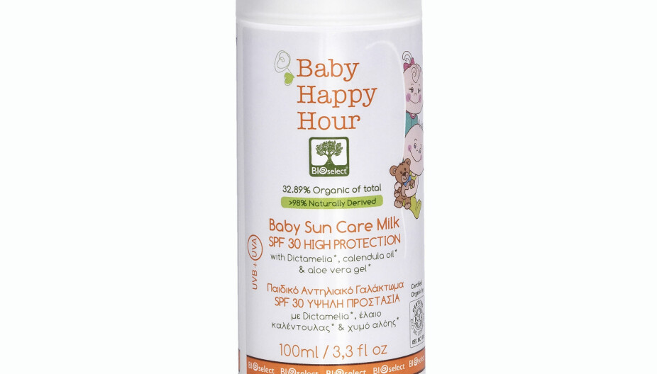 BIOSELECT BABY SUN CARE MILK SPF 3: Får karakter B. BIOSELECT BABY SUN CARE MILK SPF 3: Får karakter B.