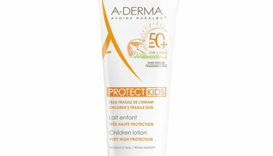 A-DERMA PROTECT KIDS LOTION SPF 50+: Får karakter B.