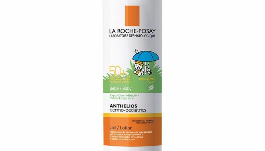 LA ROCHE-POSAY ANTHELIOS BABY SOL- LOTION SPF 50+: Får karakter B. LA ROCHE-POSAY ANTHELIOS BABY SOL- LOTION SPF 50+: Får karakter B.