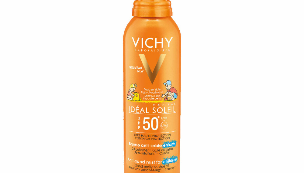 VICHY IDÉAL SOLEIL ANTI-SAND MIST KIDS SPF 50+: Får testkarakter C. VICHY IDÉAL SOLEIL ANTI-SAND MIST KIDS SPF 50+: Får testkarakter C.