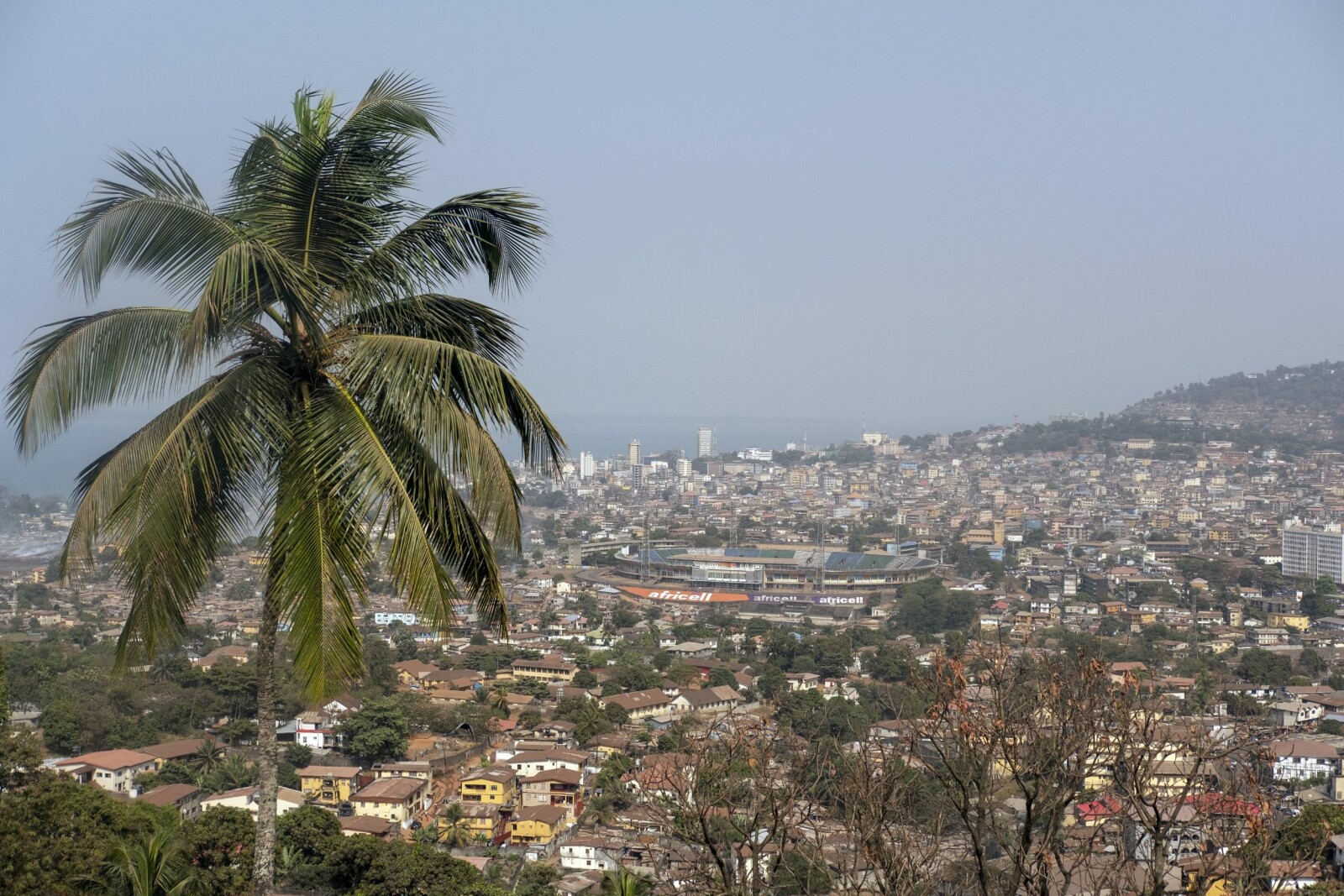 <b>FREETOWN:</b> Freetown er omringet fjell som gir god utsikt over byen. 