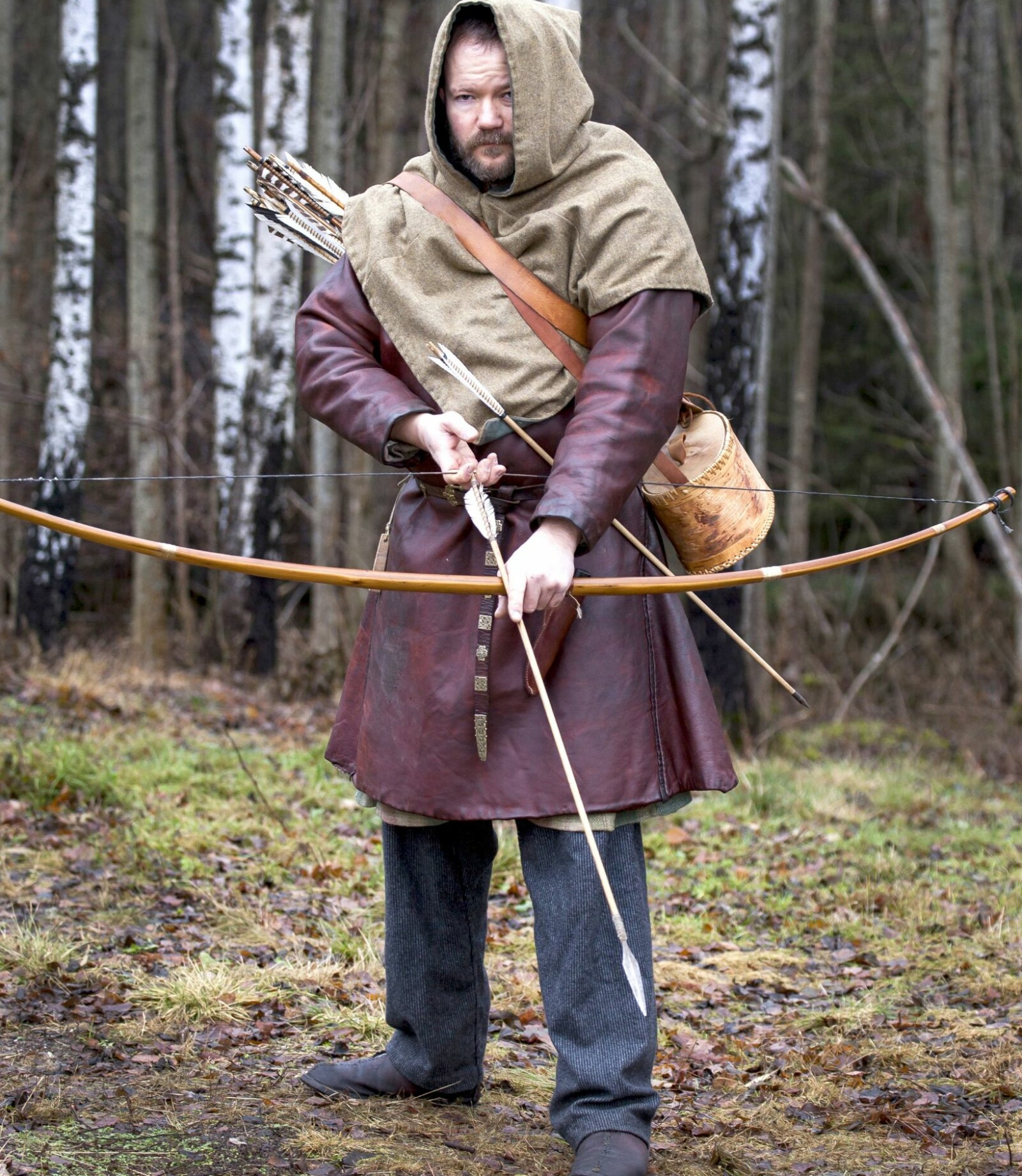 <b>PÅ STELL:</b> En korrekt utstyrt jeger på vikingenes tid. Du kan møte ham på hologramteateret i The Viking Planet. (Foto: Cedric Archer)